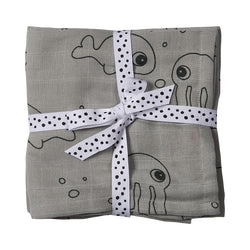 Set 2 pături muselina Sea friends- Grey- Done by Deer