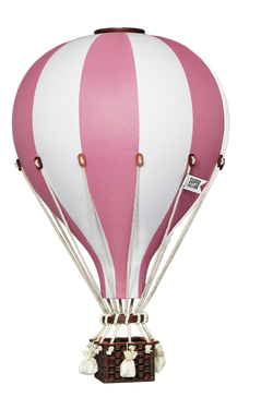 Balon decorativ  din material textil  pentru camera copilului- Light Pink - White- 50 cm