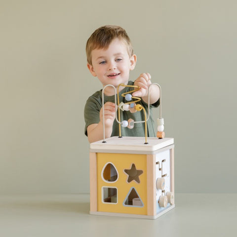 Jucarie interactiva pentru copii- Cub de activitati - Olive - Little Dutch