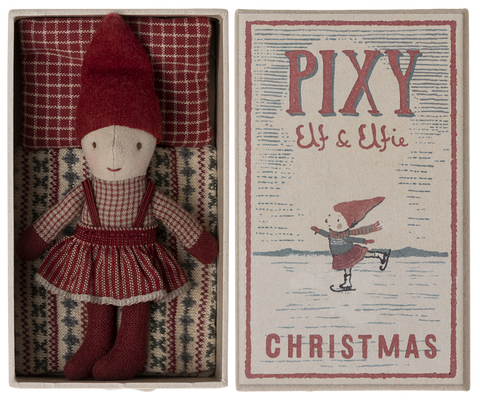 Jucarie textila pentru copii  Pixy Elfie -  fetita- Maileg