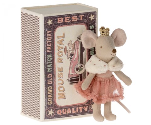 Jucarie Textila- Soricel Maileg  - little sister-Princess Mouse In The Box