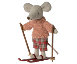 Jucarie Maileg -Winter mouse with ski set, Big sister