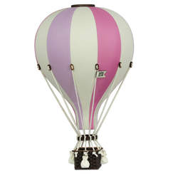 Balon decorativdin material textilpentru camera copilului- Light Pink - White- Dark pink 50 cm
