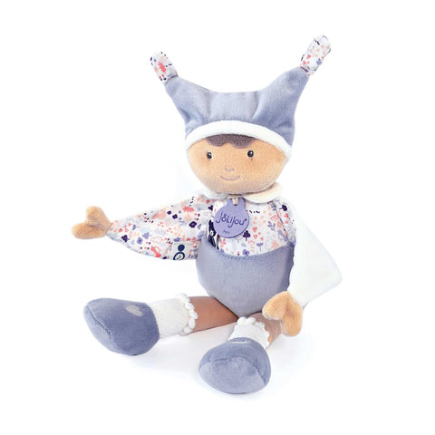 Jucarie textila pentru copii -  Bebelus in cutie  bleu - Jilijou