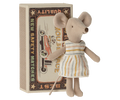 Jucarie textila- Soricel Maileg- Big sister mouse in matchbox