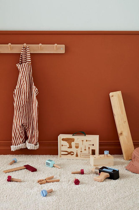 Jucarie din lemn pentru copii-  Set cu Bormasina  - Kid's Concept