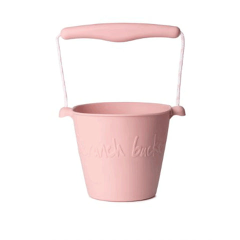Jucarie pentru plaja - Galeata pliabila din silicon ,Dusty Rose - Scrunch Kids