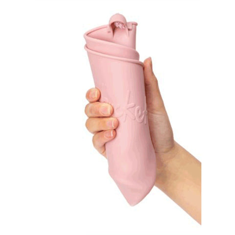 Jucarie pentru plaja - Galeata pliabila din silicon ,Dusty Rose - Scrunch Kids