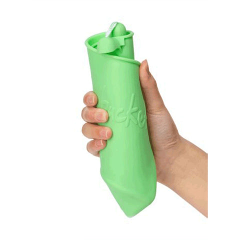 Jucarie pentru plaja- Galeata pliabila din silicon, Light Dusty Green - Scrunch Kids