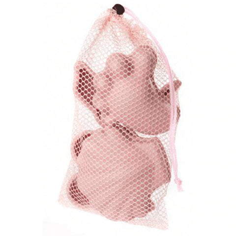 Jucarie pentru plaja -Set de 4 forme pentru nisip, din silicon, Dusty Rose - Scrunch Kids