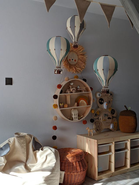 Balon decorativ  pentru camera copilului - Light Blue - white- 50 cm