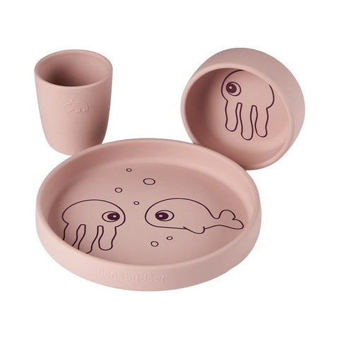 Set 3 piese silicon - Sea friends-  Pink- Done by Deer