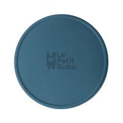 Farfurie compartimentata din silicon, cu capac  pentru masa copilului - Blue  - Le Petit Bubu