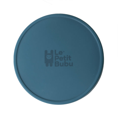 Bol din silicon cu capac pentru masa bebelusului-  Blue - Le Petit Bubu