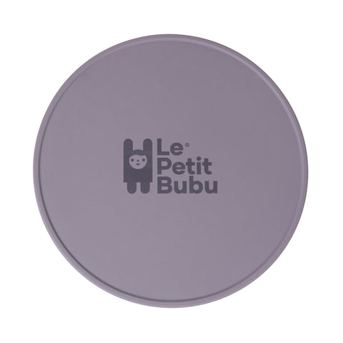 Farfurie din silicon cu capac - pentru masa copilului -  Brown - Le Petit Bubu