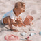 Jucarie pentru plaja- Set de 4 forme pentru nisip, din silicon,  Coral -  Scrunch Kids