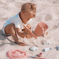 Jucarie pentru plaja - Galeata pliabila din silicon ,Dusty Rose - Scrunch Kids