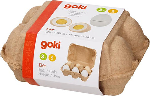 Jucărie din lemn, Cofraj cu ouă - Goki