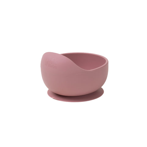 Set diversificare bol din  silicon cu ventuza anti-alunecare,  lingurita si furculita, PINK- LE PETIT BUBU