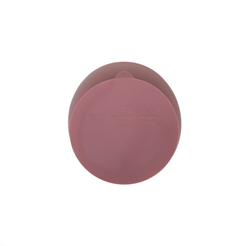 Set diversificare bol din  silicon cu ventuza anti-alunecare,  lingurita si furculita, PINK- LE PETIT BUBU