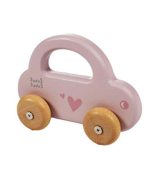 Jucarie pentru copiidin lemn -Masina - Pink- Label Label